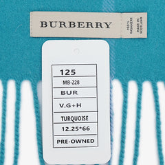 Burberry Cashmere Large Check Pre-Owned Scarf