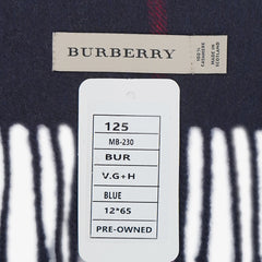 Burberry Cashmere Large Check Pre-Owned Scarf