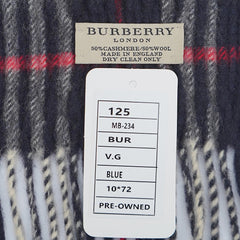 Burberry Cashmere/Wool Seasonal Check Pre-Owned Scarf