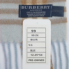 Burberry Cashmere Plaid printed Pre-Owned Scarf