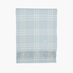 Burberry Lambswool Plaid Printed Pre-Owned Scarf