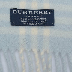 Burberry Lambswool Plaid Printed Pre-Owned Scarf