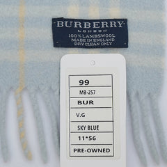 Burberry Lambswool Plaid Printed Pre-Owned Scarf