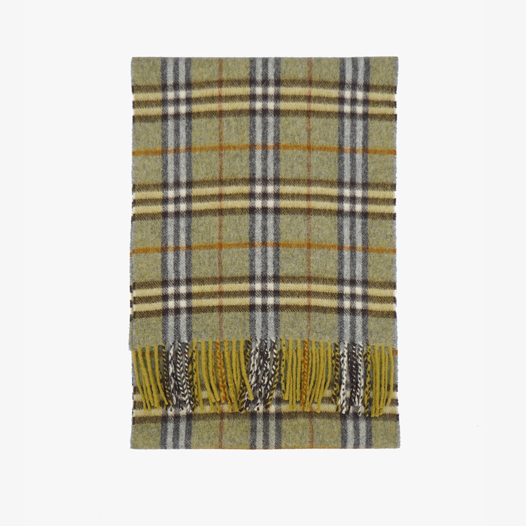 Burberrys Lambswool Plaid Print Pre-Loved Scarf