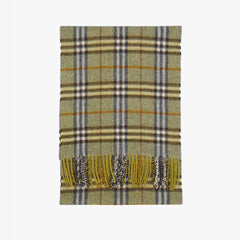 Burberrys Lambswool Plaid Print Pre-Loved Scarf