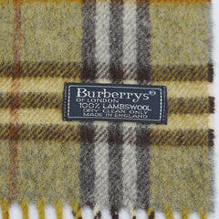 Burberrys Lambswool Plaid Print Pre-Loved Scarf