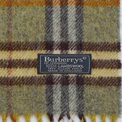 Burberrys Lambswool Plaid Print Pre-Loved Scarf