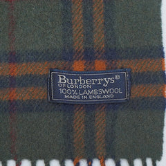 Burberrys Lambswool Plaid Print Pre-Loved Scarf