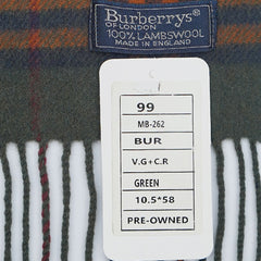 Burberrys Lambswool Plaid Print Pre-Loved Scarf