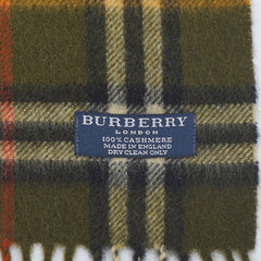 Burberry Cashmere Plaid Print Pre-Loved Scarf