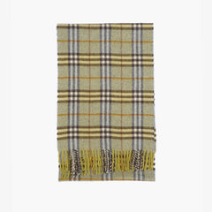 Burberry Lambswool Plaid Print Pre-Loved Scarf