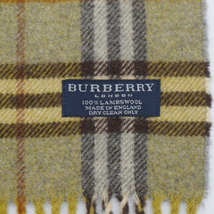 Burberry Lambswool Plaid Print Pre-Loved Scarf