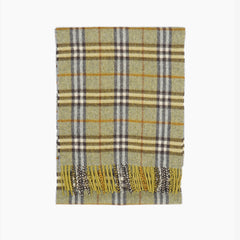 Burberrys Lambswool Plaid Print Pre-Loved Scarf