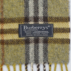 Burberrys Lambswool Plaid Print Pre-Loved Scarf