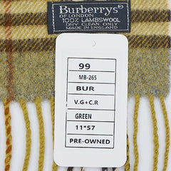 Burberrys Lambswool Plaid Print Pre-Loved Scarf