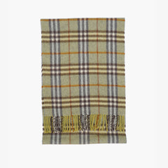 Burberrys Cashmere Plaid Print Pre-Loved Scarf