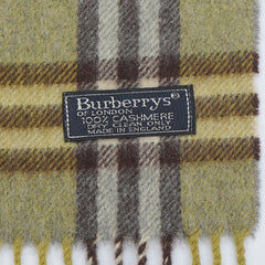 Burberrys Cashmere Plaid Print Pre-Loved Scarf