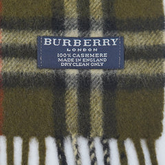 Burberry Cashmere Plaid Print Pre-Loved Scarf