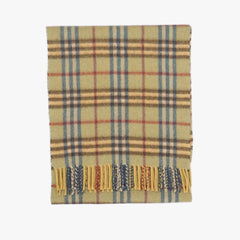 Burberrys Cashmere Plaid Print Pre-Loved Scarf
