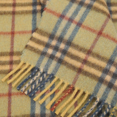 Burberrys Cashmere Plaid Print Pre-Loved Scarf
