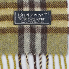 Burberrys Cashmere Plaid Print Pre-Loved Scarf