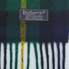 Burberrys Cashmere Plaid Print Pre-Loved Scarf