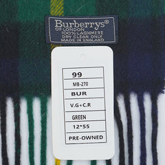 Burberrys Cashmere Plaid Print Pre-Loved Scarf