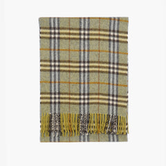 Burberrys Lambswool Plaid Print Pre-Loved Scarf
