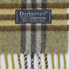 Burberrys Lambswool Plaid Print Pre-Loved Scarf