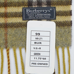 Burberrys Lambswool Plaid Print Pre-Loved Scarf