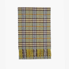 Burberrys Lambswool Plaid Print Pre-Loved Scarf