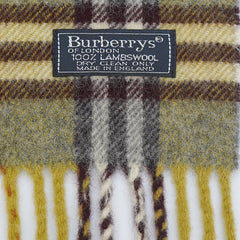 Burberrys Lambswool Plaid Print Pre-Loved Scarf