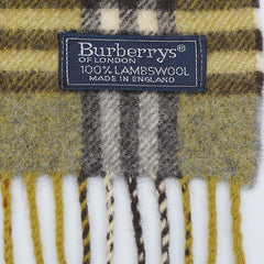 Burberrys Lambswool Plaid Print Pre-Loved Scarf