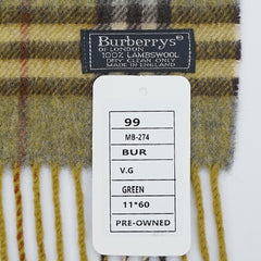 Burberrys Lambswool Plaid Print Pre-Loved Scarf