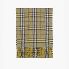 Burberrys Lambswool Plaid Print Pre-Loved Scarf