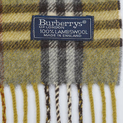 Burberrys Lambswool Plaid Print Pre-Loved Scarf