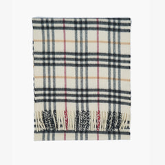 Burberry Cashmere Plaid Print Pre-Loved Scarf