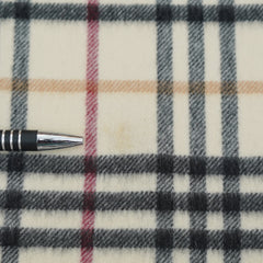 Burberry Cashmere Plaid Print Pre-Loved Scarf
