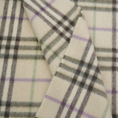 Burberry Cashmere Plaid Print Pre-Loved Scarf