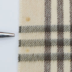 Burberry Cashmere Plaid Print Pre-Loved Scarf