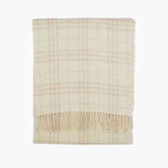 Burberry Cashmere Plaid Print Pre-Loved Scarf