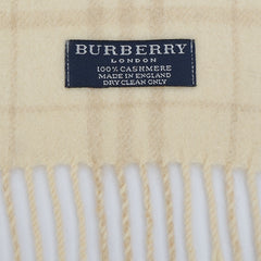 Burberry Cashmere Plaid Print Pre-Loved Scarf