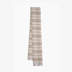 Burberry Cashmere Plaid Print Pre-Loved Scarf