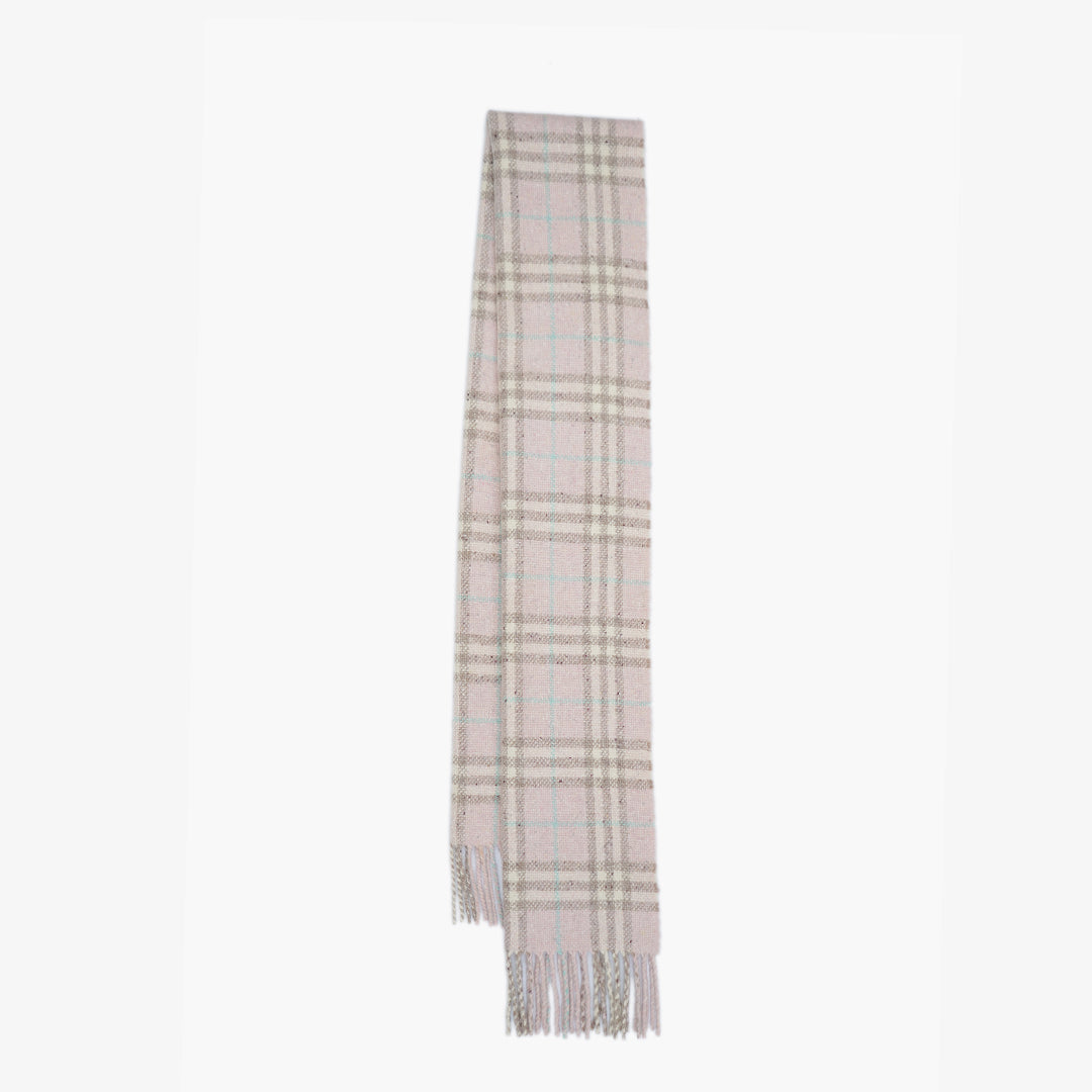Burberry Wool Plaid Print Pre-Loved Scarf