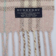 Burberry Wool Plaid Print Pre-Loved Scarf