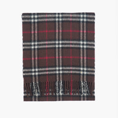 Burberrys Cashmere Plaid Print Pre-Loved Scarf