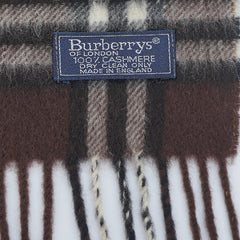 Burberrys Cashmere Plaid Print Pre-Loved Scarf