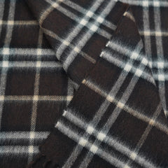 Burberry Cashmere Plaid Print Pre-Loved Scarf