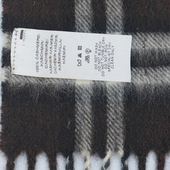 Burberry Cashmere Plaid Print Pre-Loved Scarf