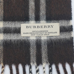 Burberry Cashmere Plaid Print Pre-Loved Scarf